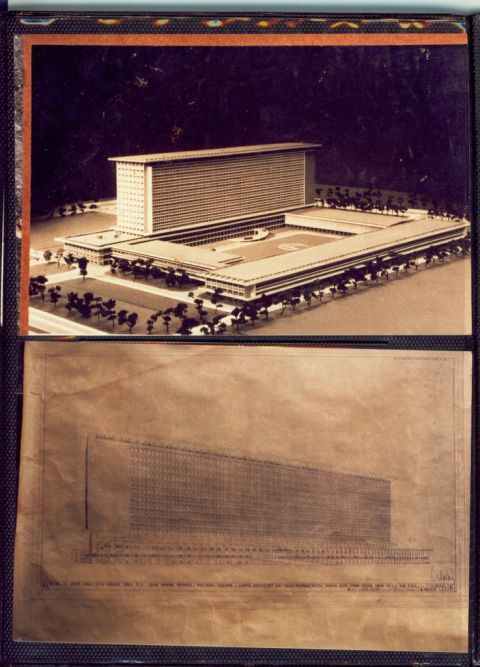 Pra-Rentjana Gedung Markas Besar Angkatan Udara R.I. Dj Mampang Prapatan. Pantjoran. Djakarta.