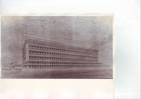 Rentjana Gedung Bank Indonesia. Djalan Pahlawan dan Djalan Kebun Radja. Surabaia. (gambar 11)