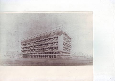 Rentjana Gedung Bank Indonesia. Djalan Pahlawan dan Djalan Kebun Radja. Surabaia. (gambar 13)