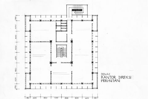 Denah Lantai Dasar Kantor Direksi Perhutani Divisi Regional Jawa Timur