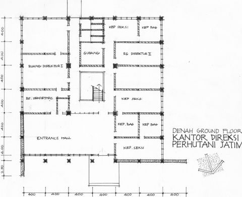 Denah Ground Floor Gedung Direksi Perhutani Divisi Regional Jawa Timur