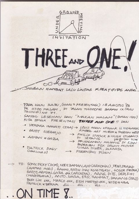 Poster Undangan Diskusi Internal AMI - 18 Agustus 1993