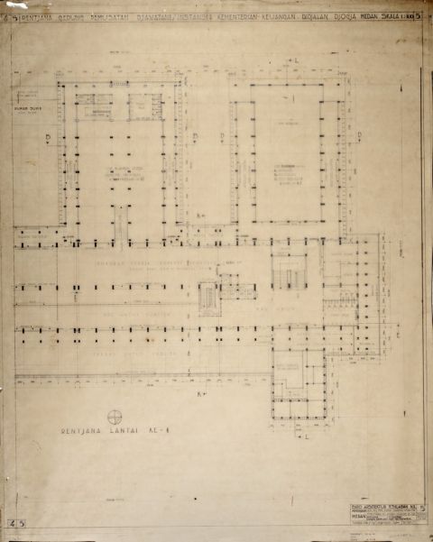 Rentjana Gedung Pemusatan Djawatan2/Instansi2 Kementerian Keuangan di Djalan Djogja Medan.