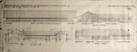 Rentjana Gedung Laboratorium Perikanan Darat di Sempur Bogor.