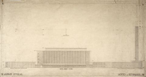 Masjid Istiqlal Motto Ketuhanan - Tampak Sisi Barat Masjid Istiqlal (gambar nomor 8)