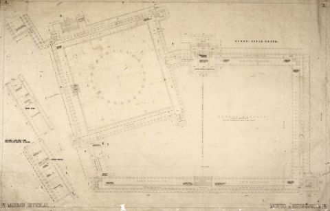 Masjid Istiqlal Motto Ketuhanan - Gambar denah lantai 1 (gambar nomor 3)