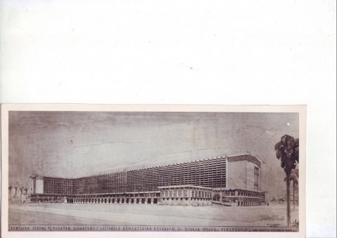 Rentjana Gedung Pemusatan Djawatan2/Instansi2 Kementerian Keuangan Dj Djogja Medan.